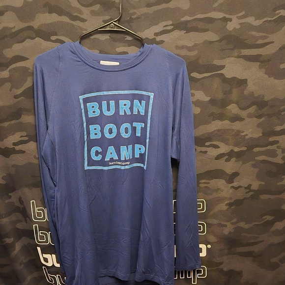 Burn Boot Camp Tops - Burn Boot Camp Women's Blue Long Sleeve Tee